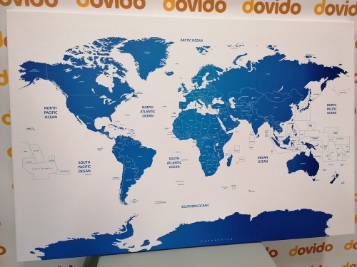 Obraz mapa světa s jednotlivými státy