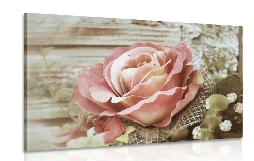 Obraz růžová vintage růže