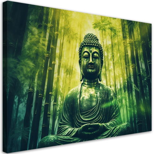 Obraz na plátně, buddha lesní příroda meditace