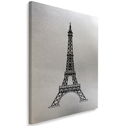 Obraz na plátně Stříbrná Eiffelova věž Paříž