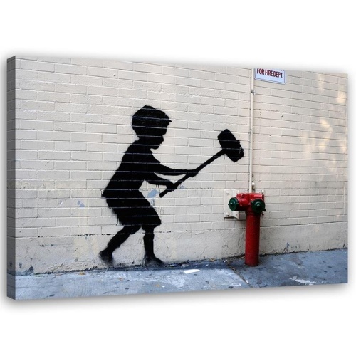 Obraz na plátně Banksy Hammer Boy