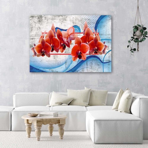 Obraz na plátně Červená orchidej Květina