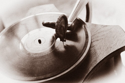 Samolepící fototapeta starožitný gramofon