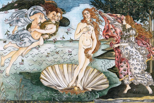 Samolepící tapeta reprodukce Zrození Venuše - Sandro Botticelli cm