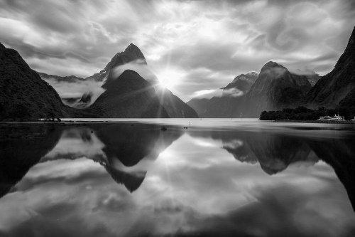 Tapeta Nový Zéland vychod slunce nad jezerem
