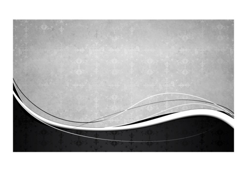Fototapeta - Black-and-white waves (Vintage)