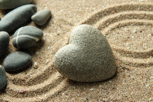 Tapeta Zen kámen ve tvaru srdce