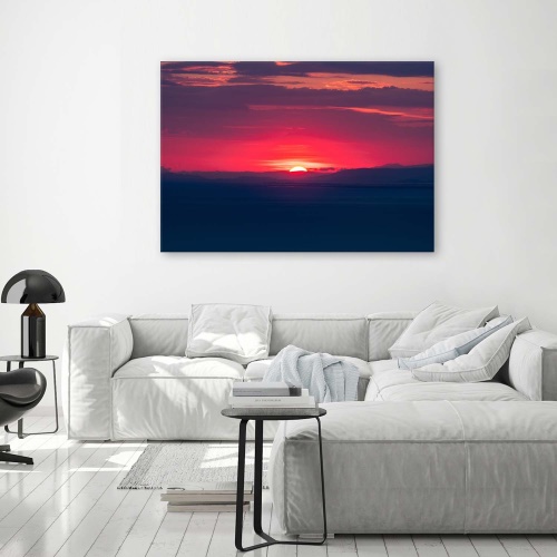 Obraz na plátně Červený západ slunce